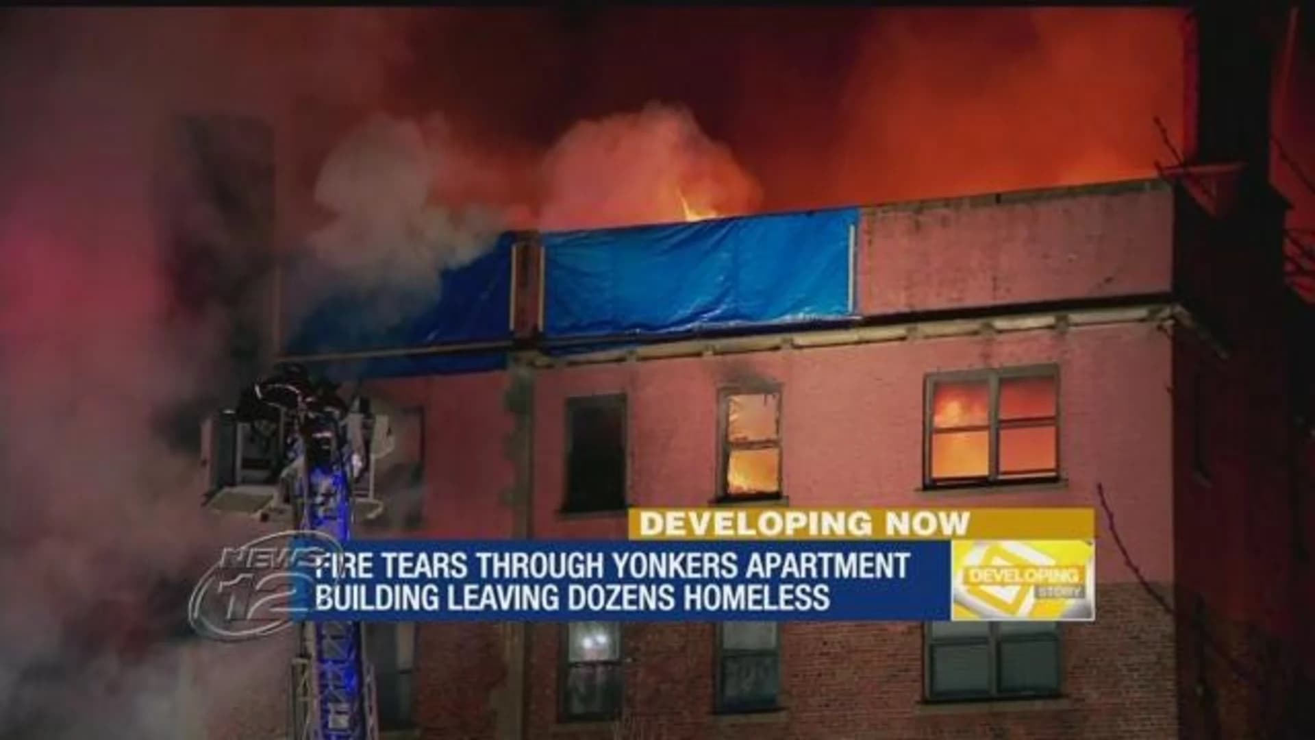 Multiple fire companies respond to 4-alarm building fire in Yonkers
