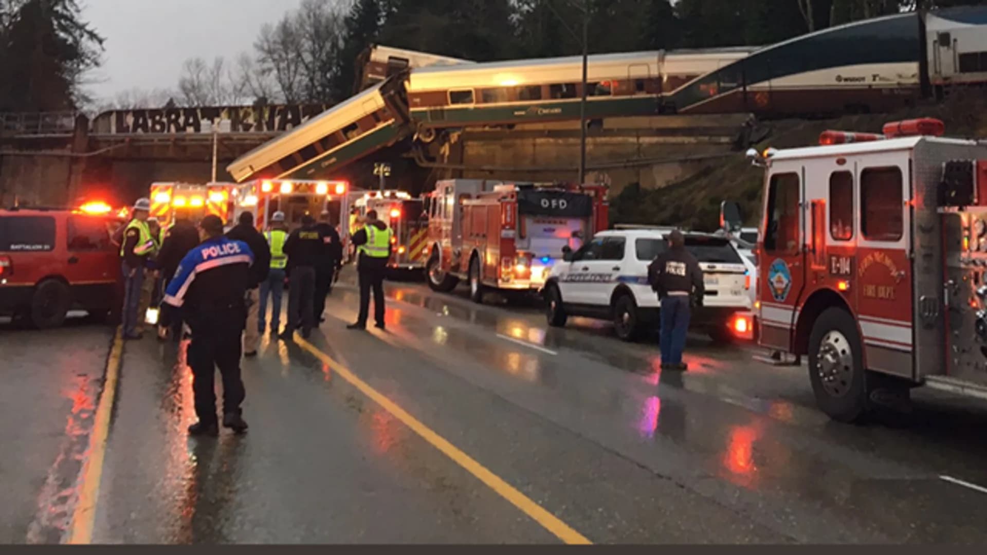 Amtrak train on new route hurtles off bridge in fatal crash