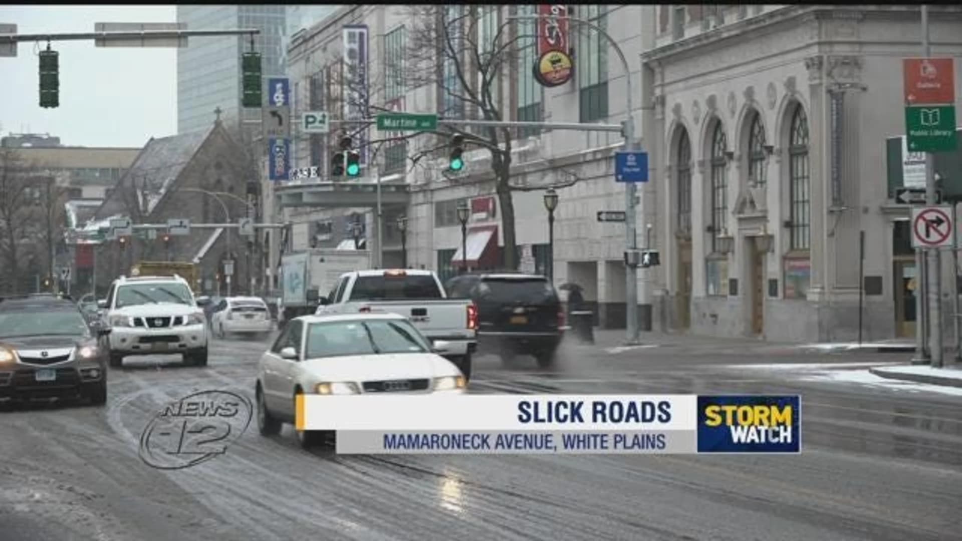 Westchester deals with slick roads after snowfall