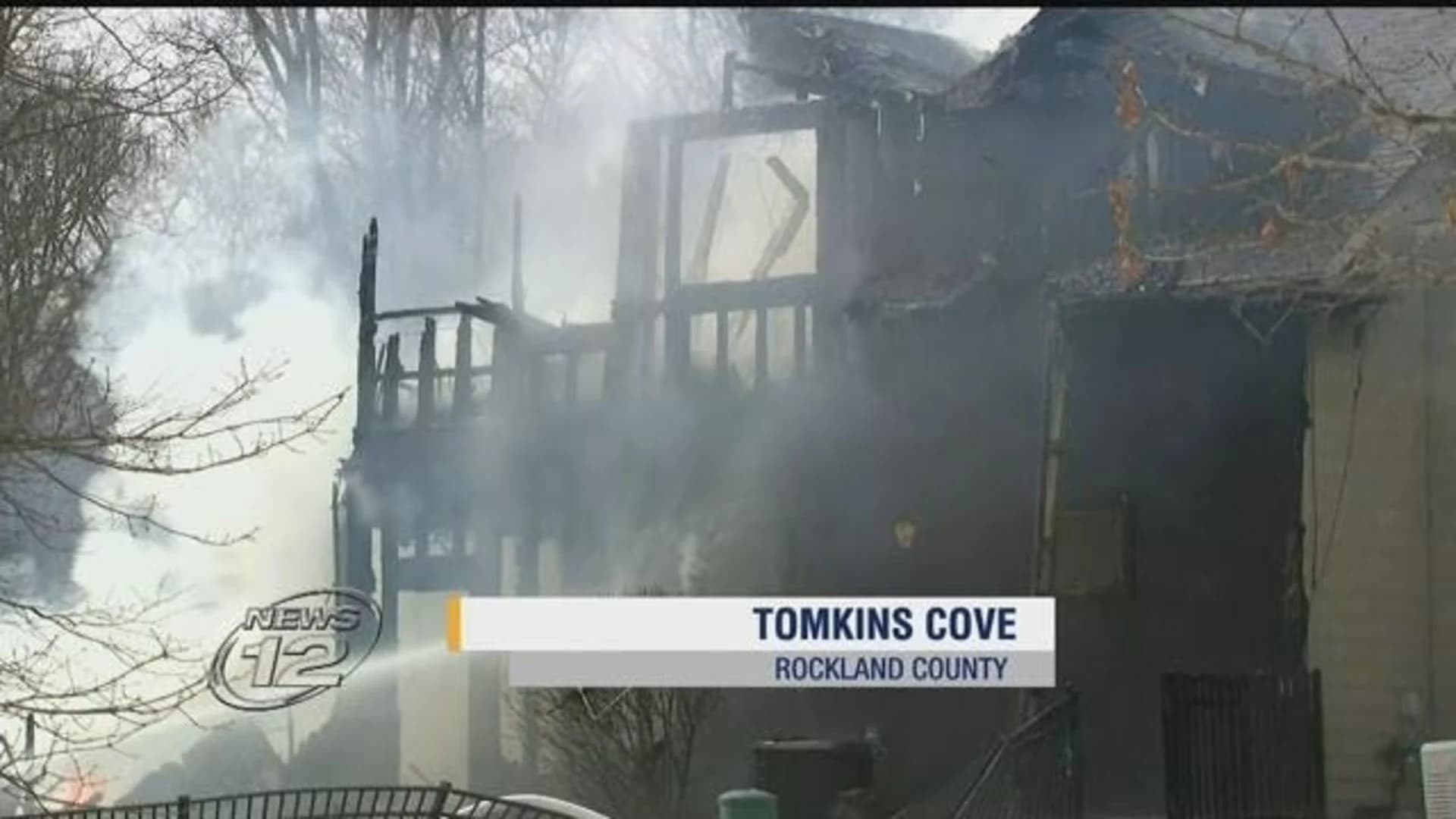 Fire destroys home in Tomkins Cove