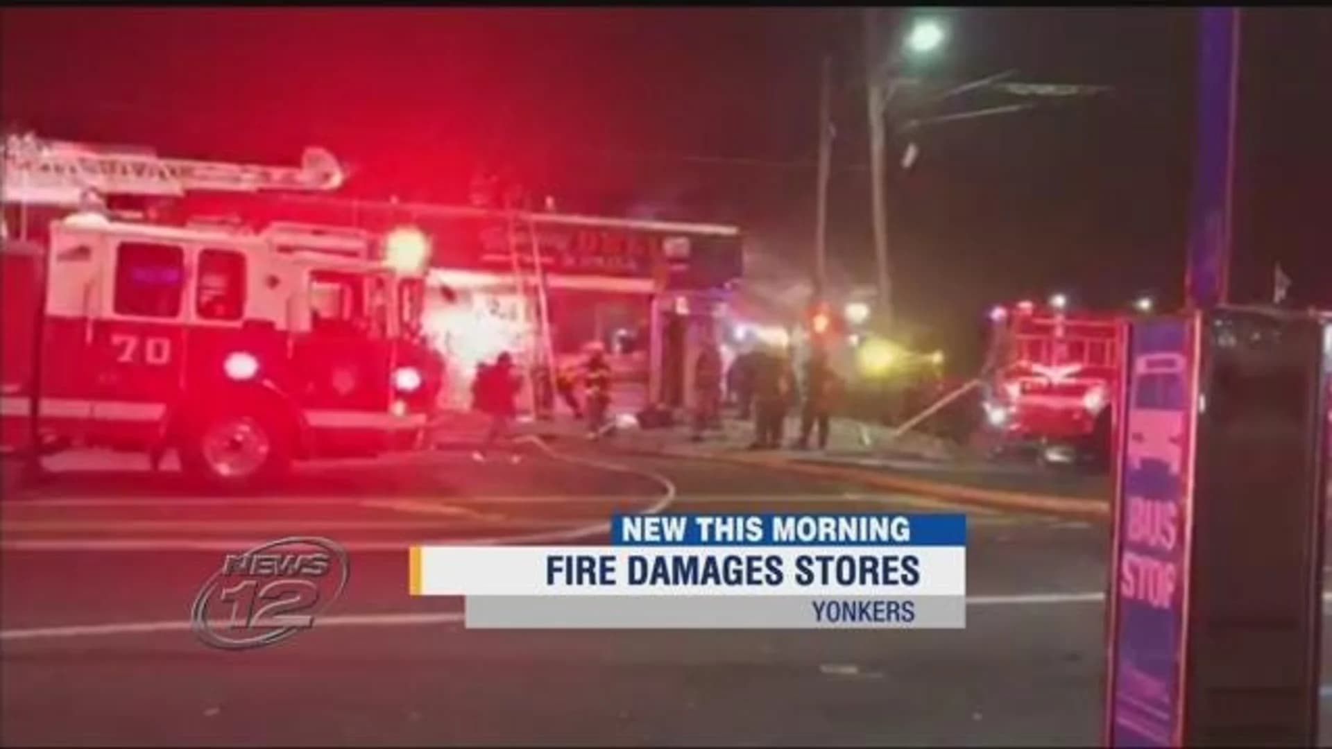Fire damages businesses in Yonkers