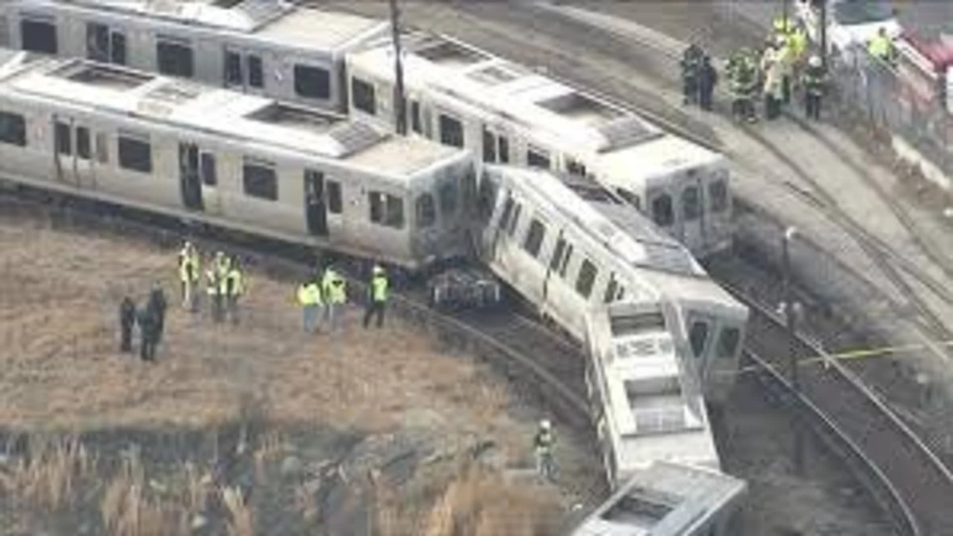 Commuter train crashes into parked train, injuring dozens