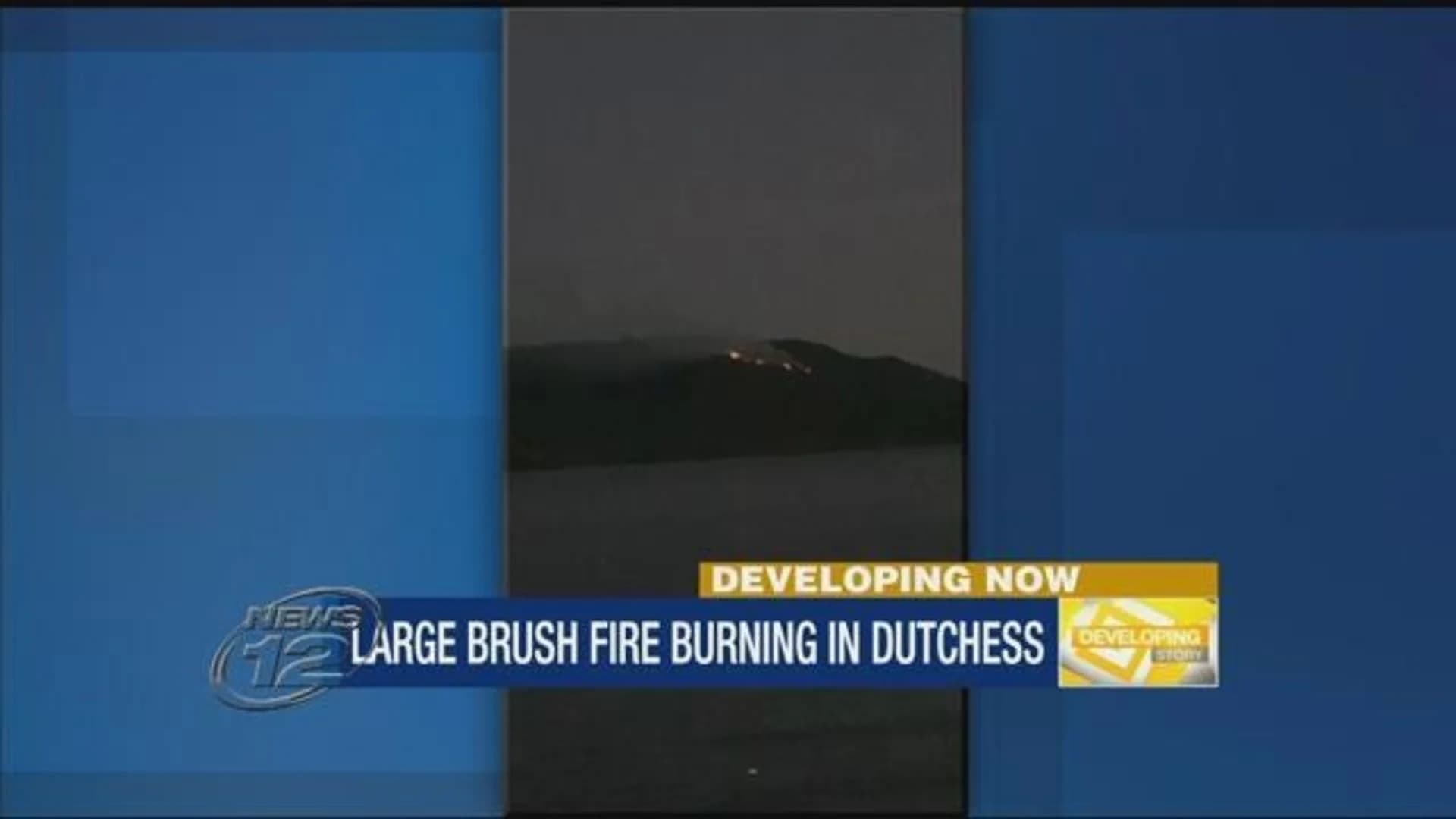 Crews battle large brush fire in Hudson Highlands