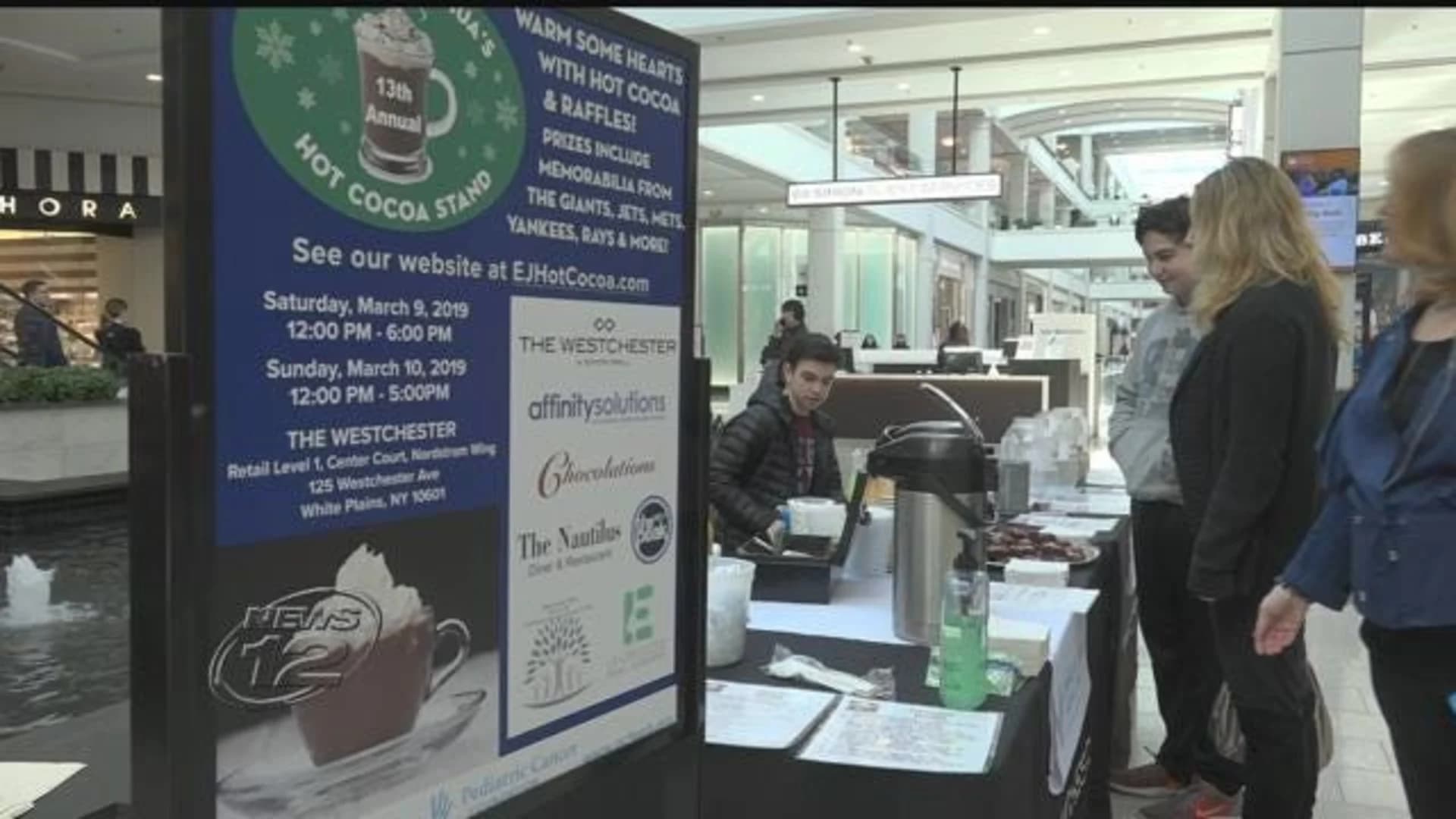 2 brothers sell hot chocolate for childhood cancer research