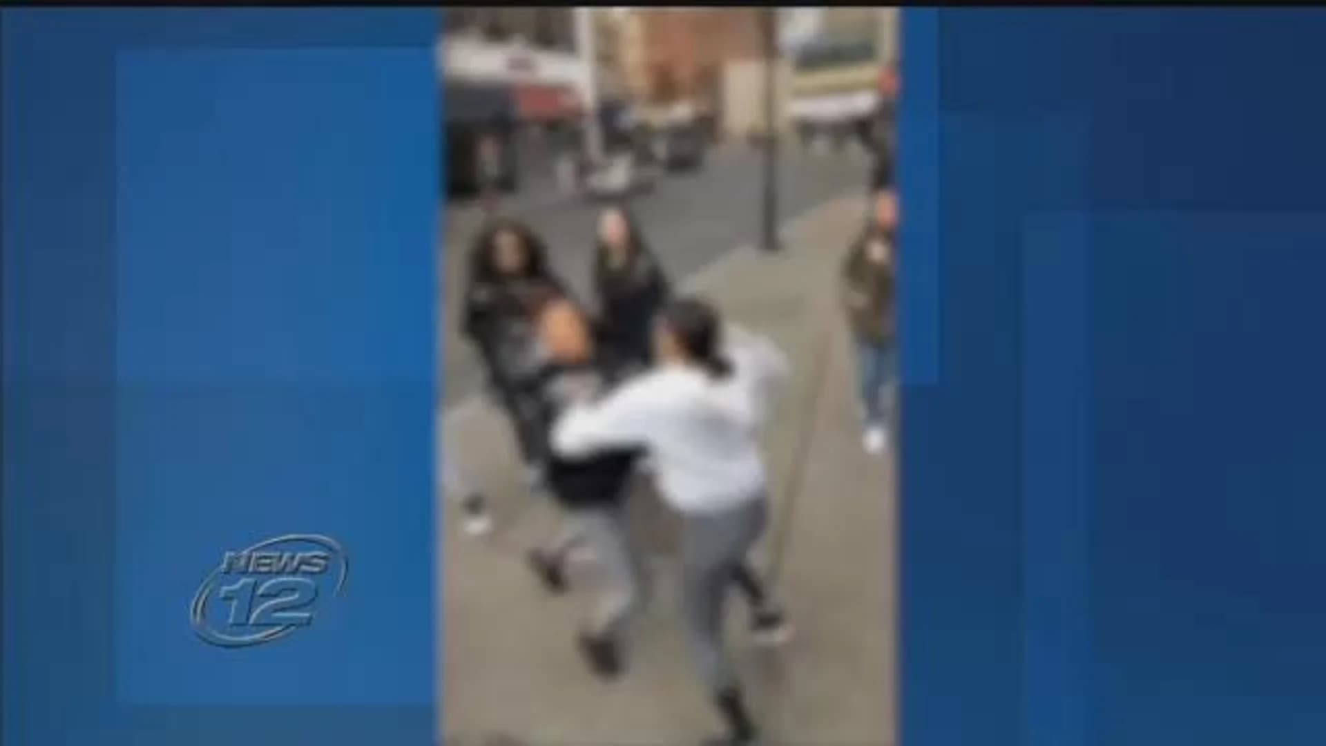 Cellphone video shows wild brawl in Getty Square, 2 teens arrested