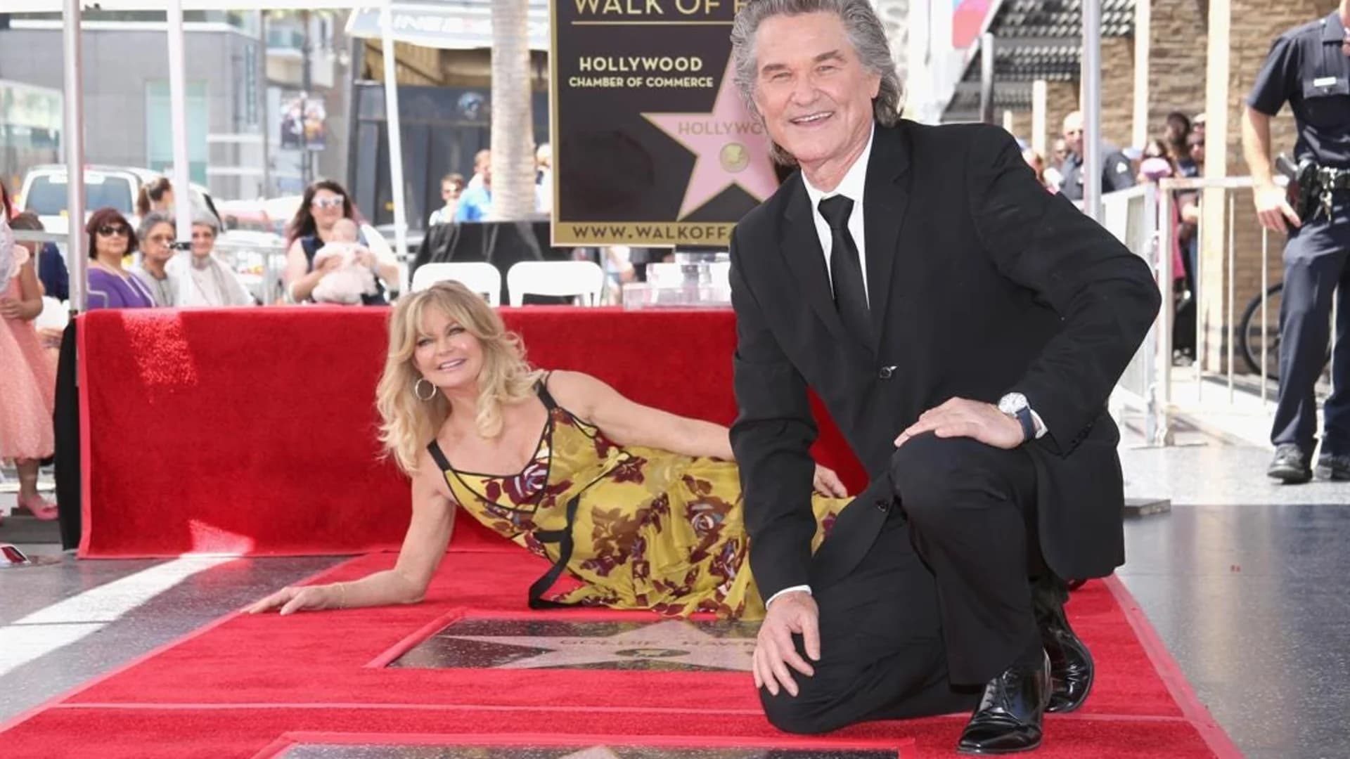 Kurt Russell, Goldie Hawn get stars on the Hollywood Walk of Fame