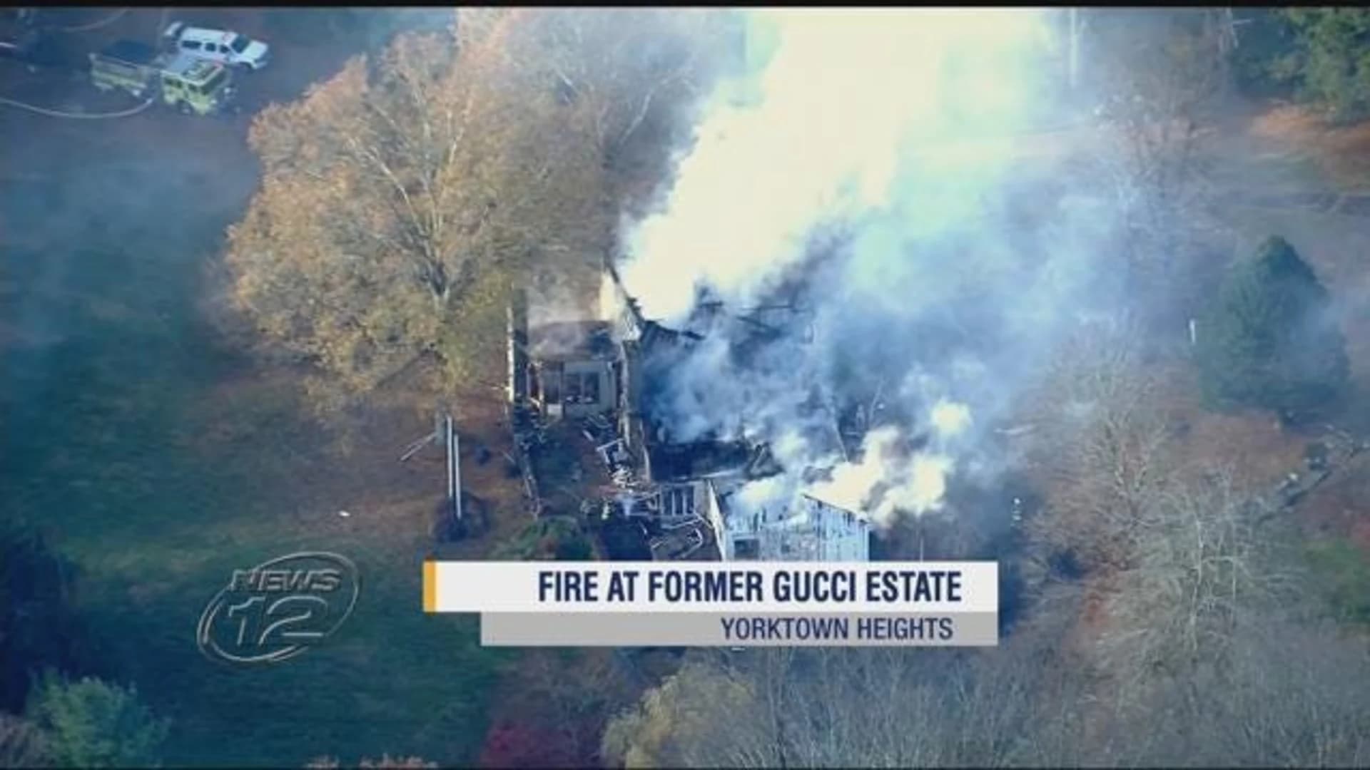 Flames engulf former Gucci estate in Yorktown Heights, destroy main house