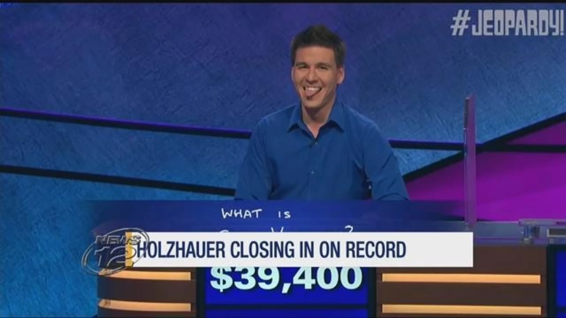 'Jeopardy' champ James Holzhauer nears Ken Jennings' record