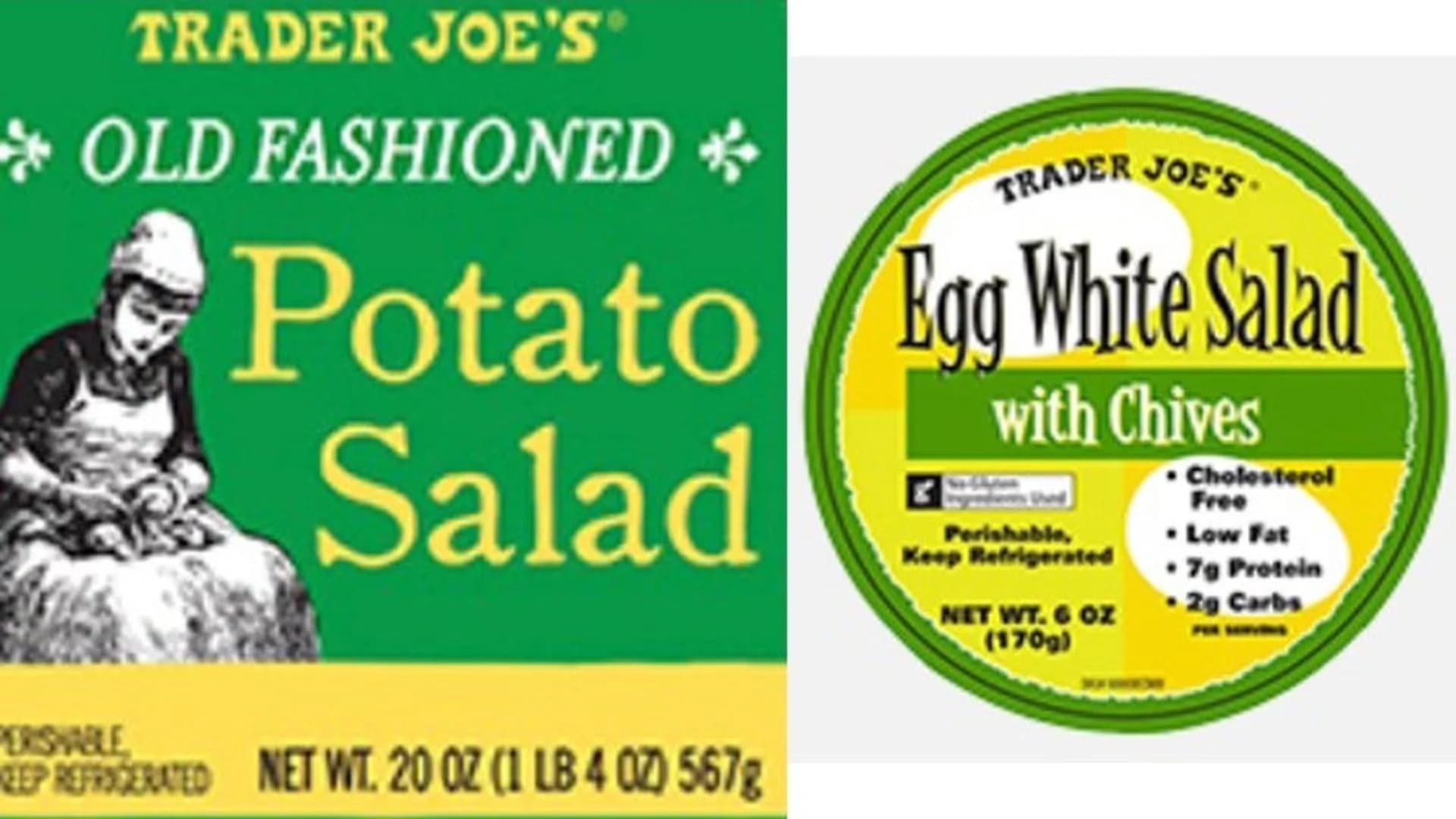 Trader Joe's branded egg white, potato salads recalled due to possible listeria