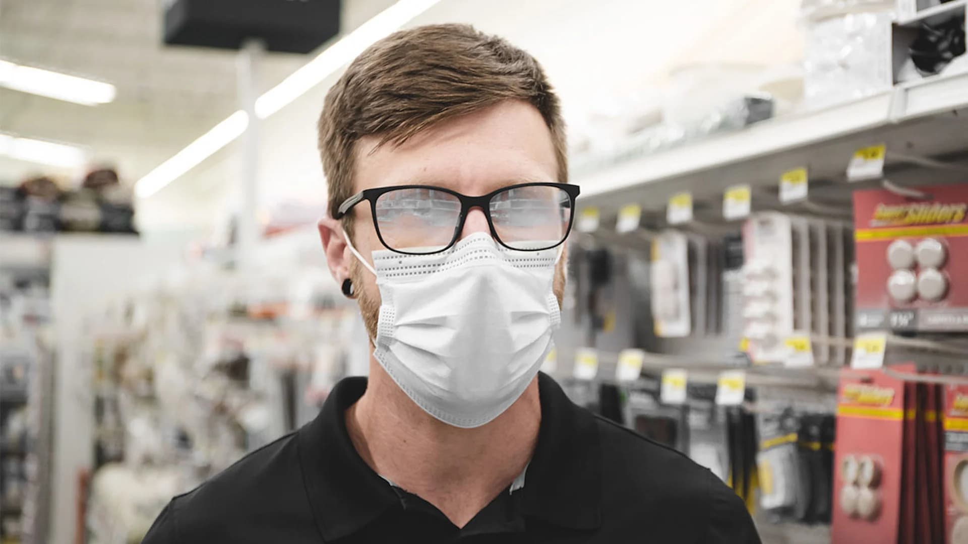 This spray keeps your glasses fog free while wearing a mask
