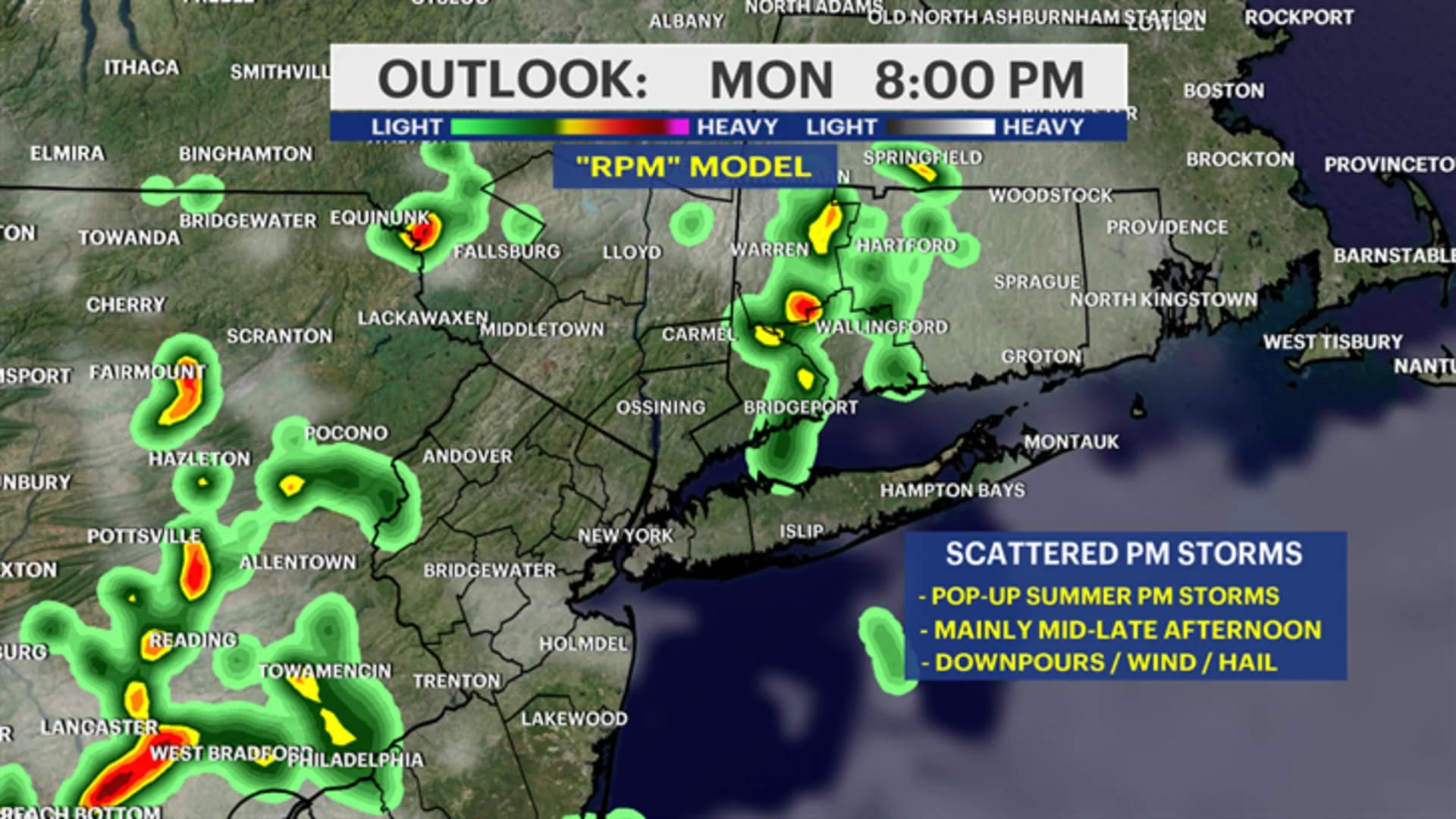 Scattered storms pose risk for lower Hudson Valley