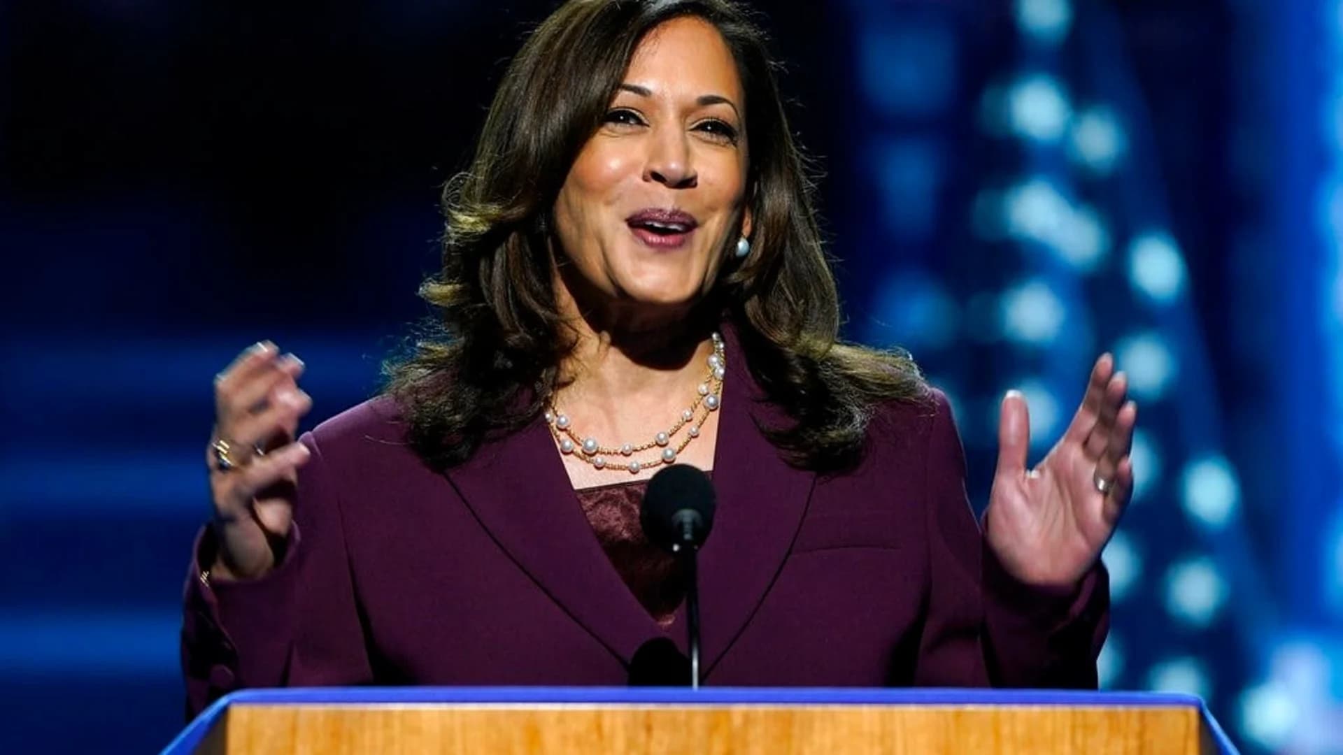 Harris accepts vice presidential nomination