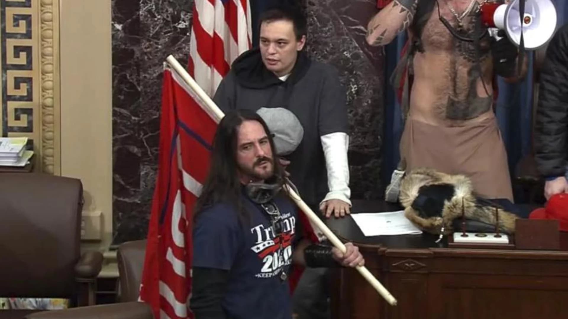 Capitol rioter who breached Senate gets 8 months for felony