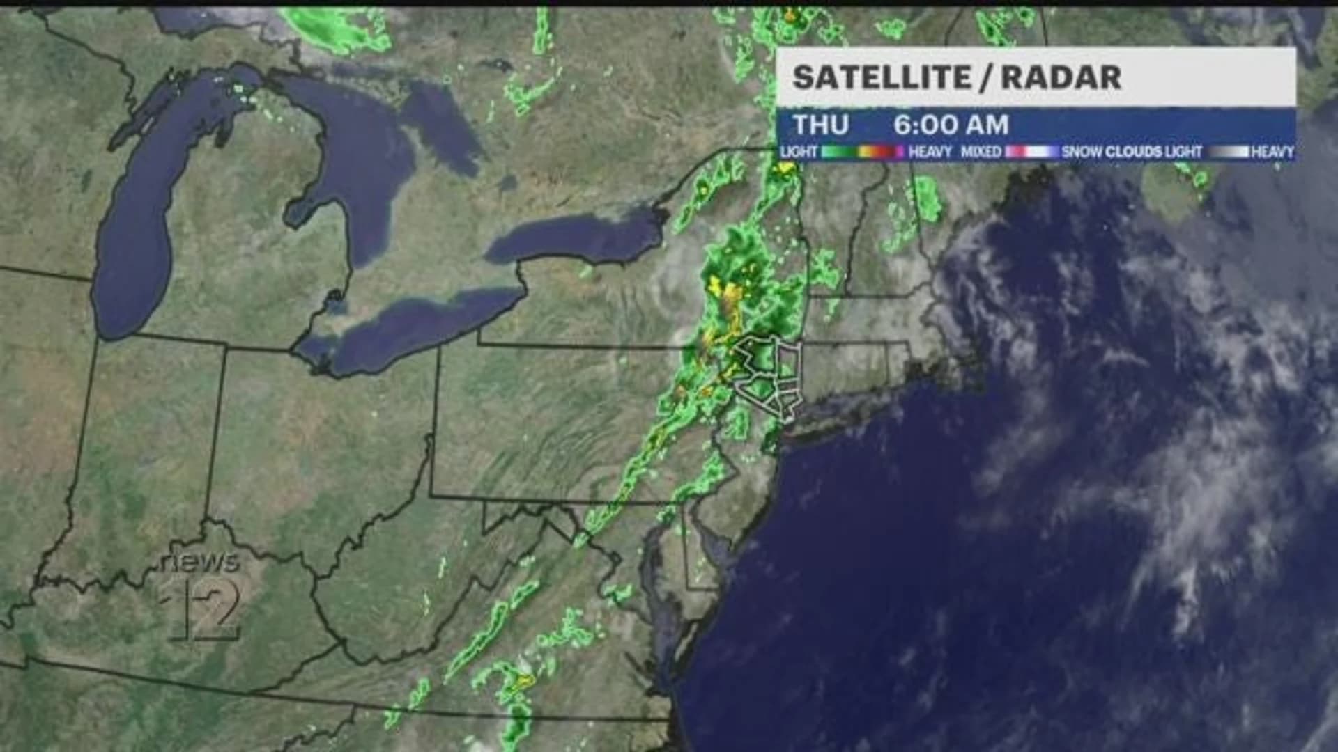 Scattered showers, storms pass through Hudson Valley
