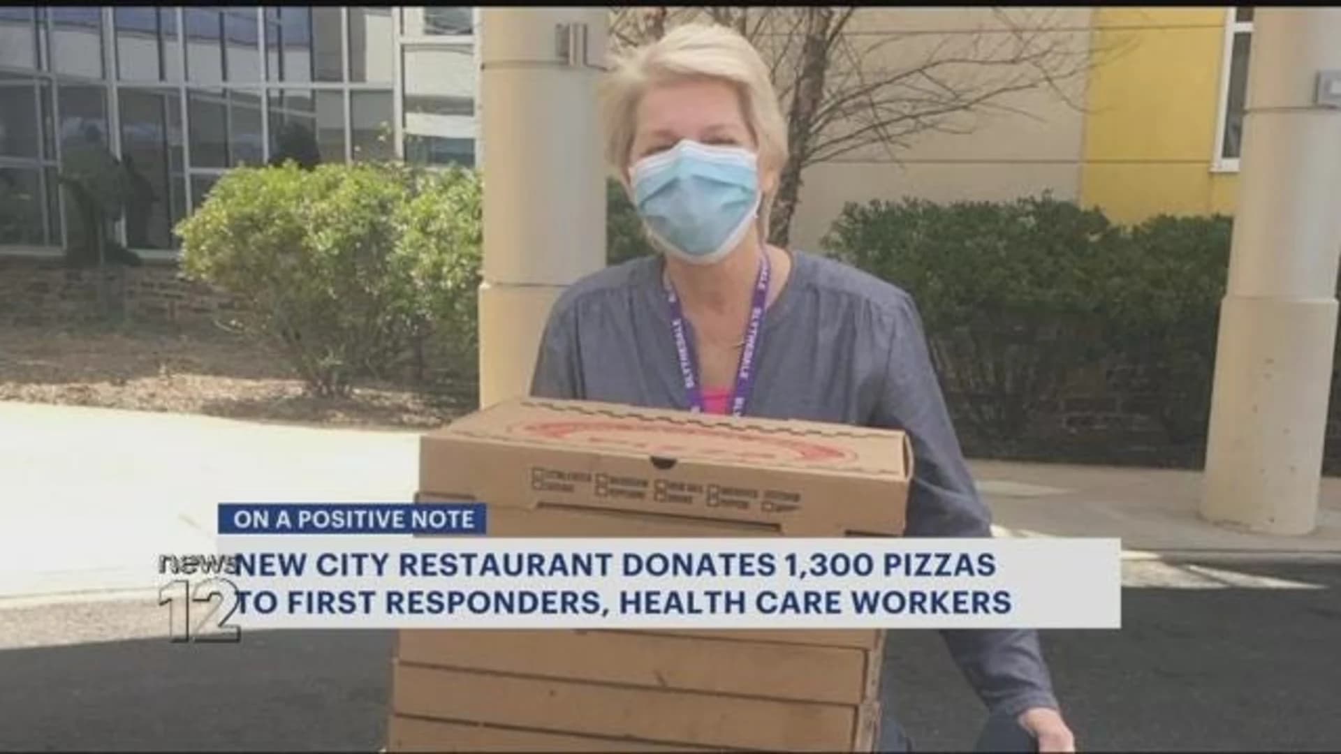 New City restaurant donates 1,300 pizzas to first responders, health care workers