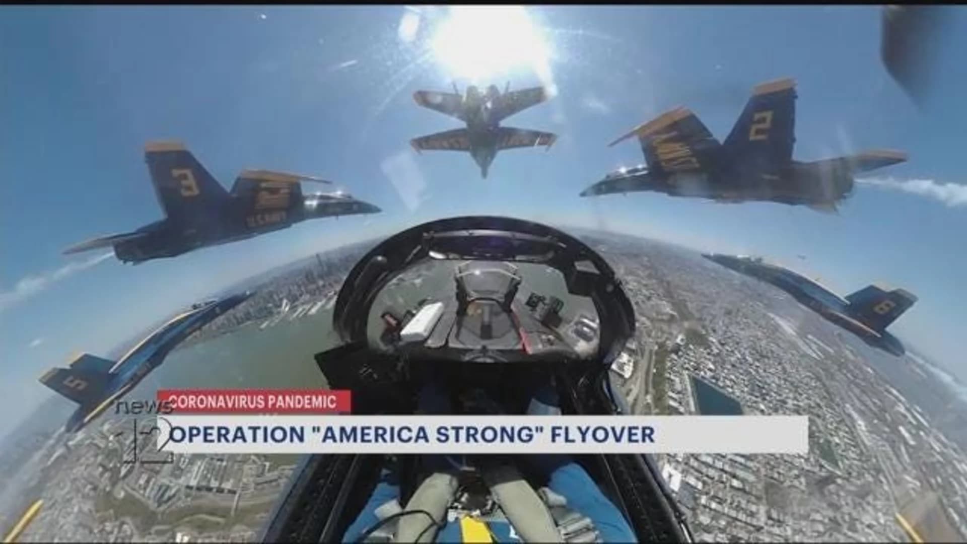 Cockpit video shows pilots view of Blue Angels, Thunderbirds flyover