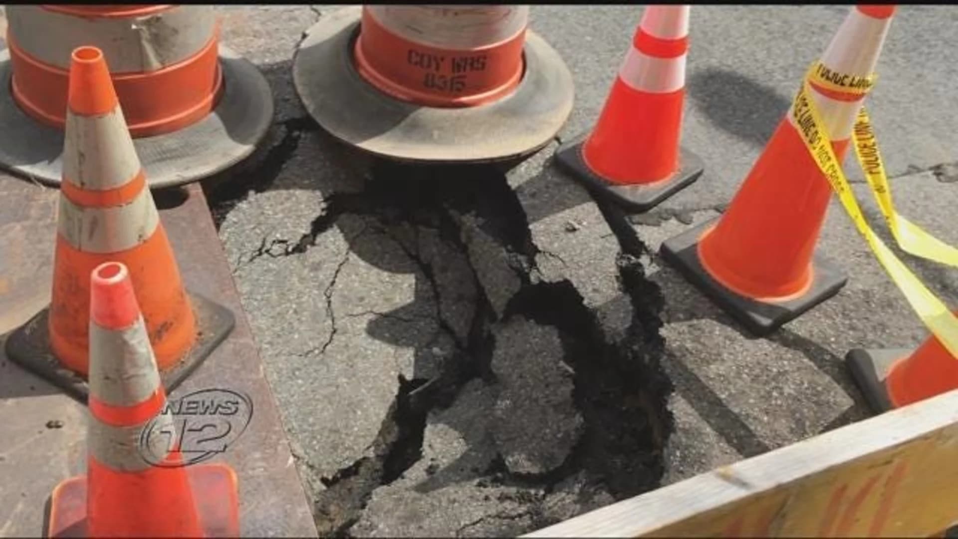 Storm-induced sinkhole shuts downtown Yonkers street