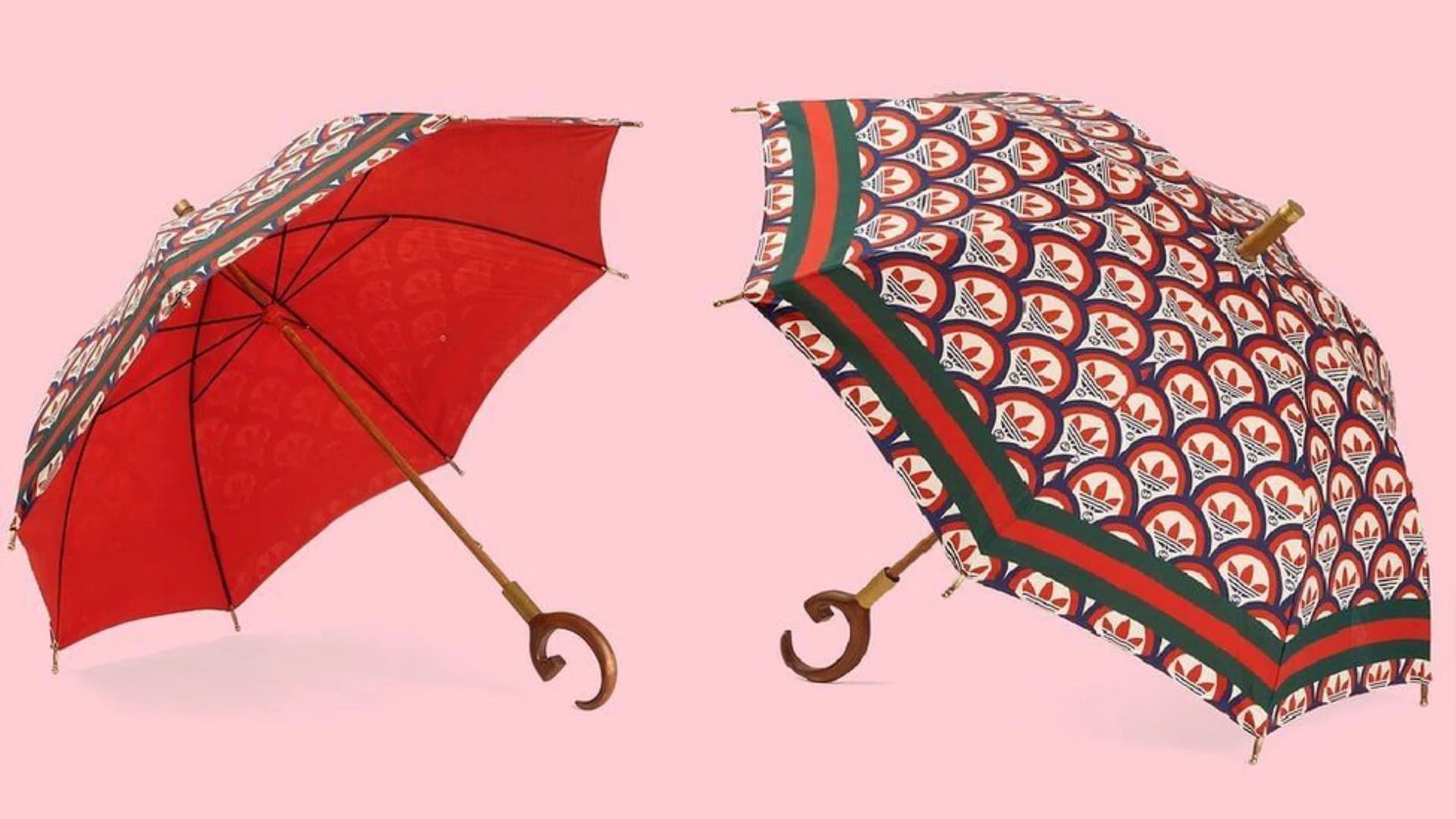 What's Hot! Adidas and Gucci team up to make $1,290 umbrella that's not waterproof