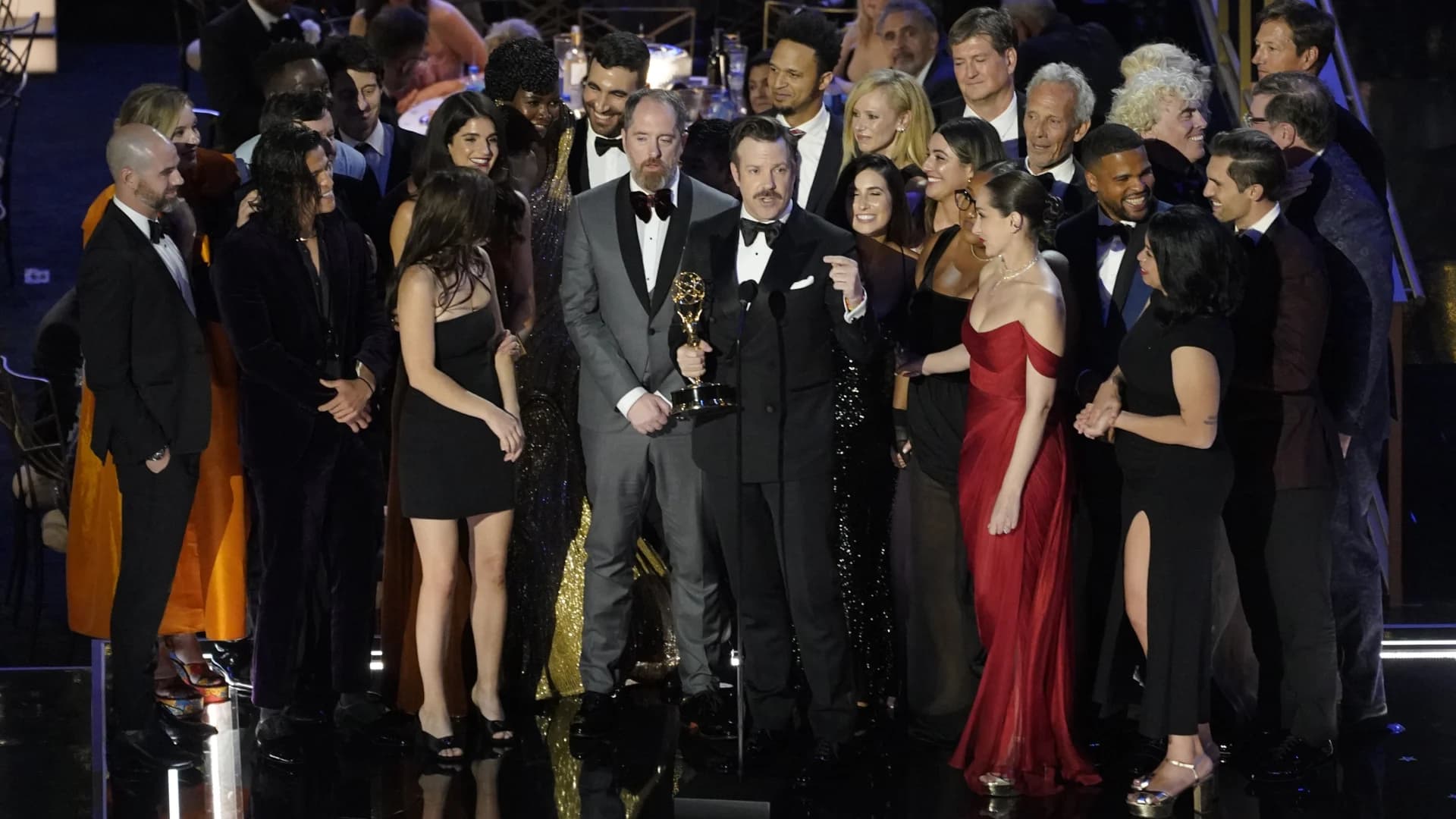 'Succession,' 'Ted Lasso' top Emmys; 1st time winners shine